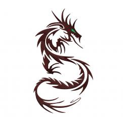 Embroidery design, dragon. 3 sizes #240-5